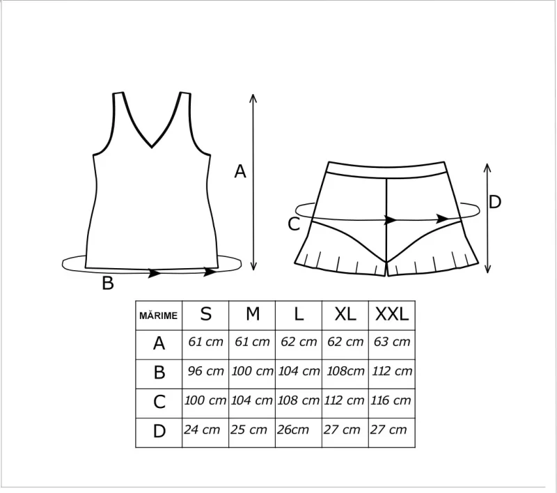 MARINA - Pijama damă, top - 2 piese, viscoză - imagine 3