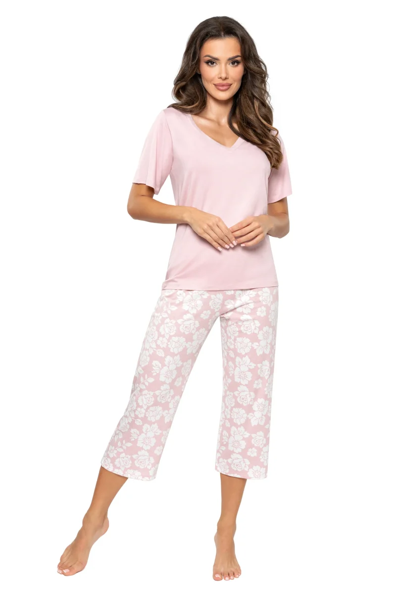 ROSALIA - Pijama damă premium, bumbac, pantaloni 3/4
