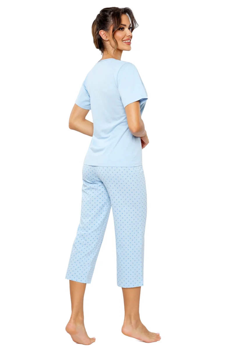 SKY – Pijama damă premium, bumbac, pantaloni 3/4 - imagine 2