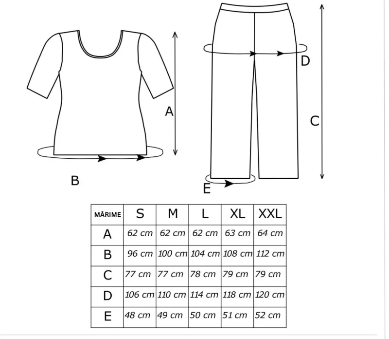 SKY – Pijama damă premium, bumbac, pantaloni 3/4 - imagine 3