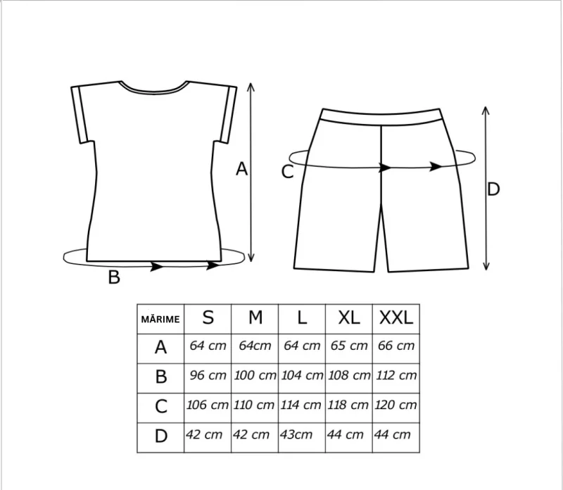 SKY – Pijama damă premium din bumbac, pantaloni scurti - imagine 3
