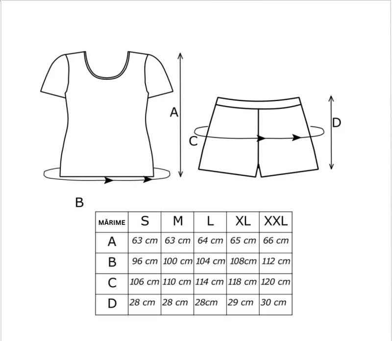 CHERRY - Pijama damă, bumbac premium, set 2 piese, roz - imagine 3