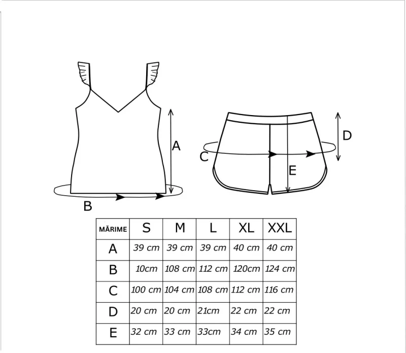 CHERRY - Pijama damă, bumbac premium, top - roz - imagine 3